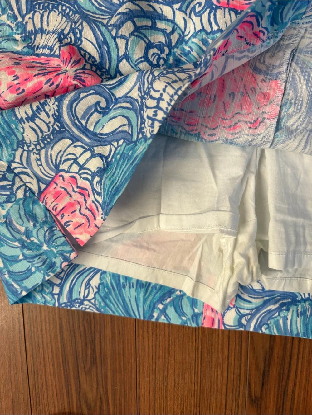 Lilly Pulitzer Seashell Print Mini Skort - Pink & Blue